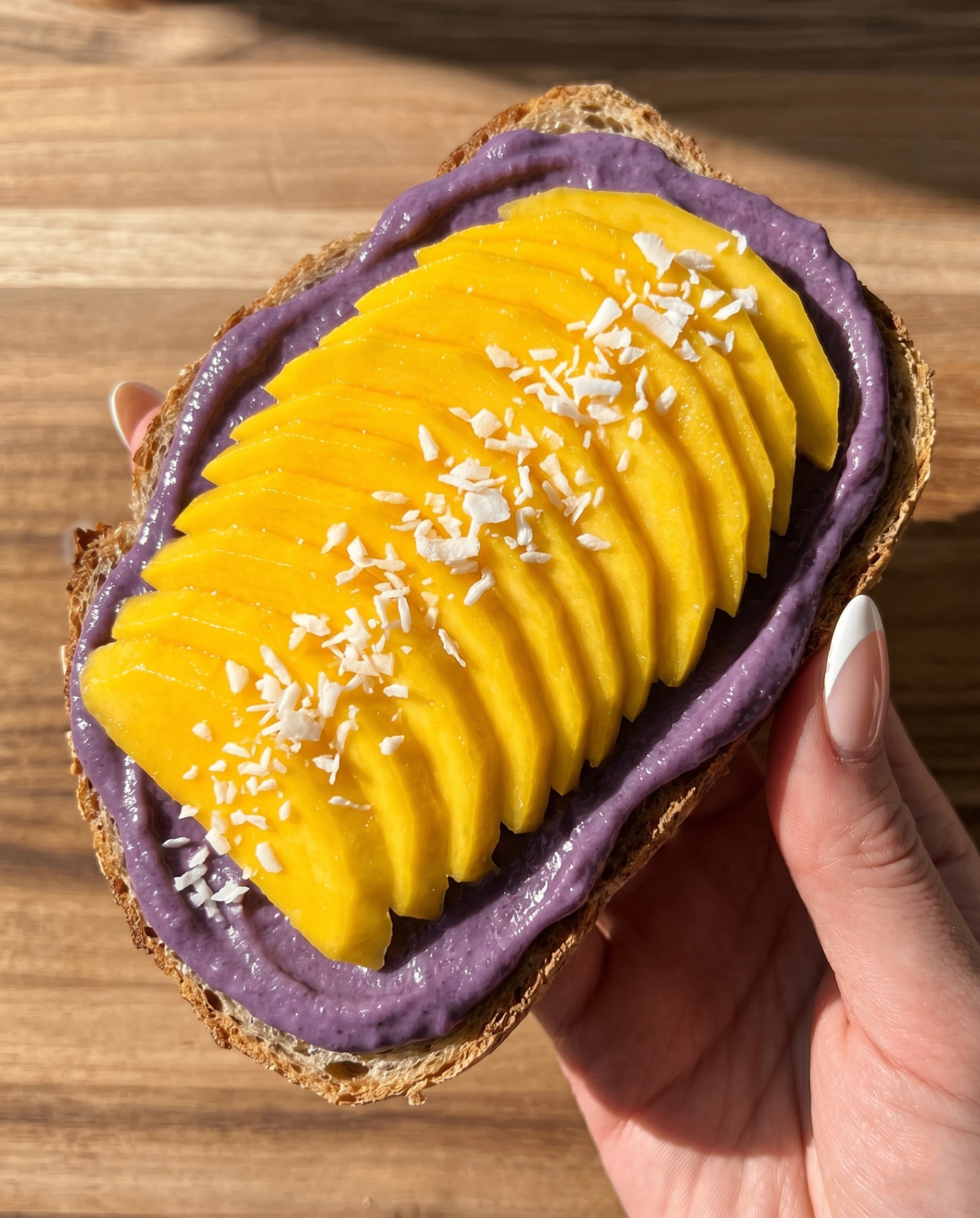 Ube Mango Toast with Coconut: 5-Min Purple Breakfast