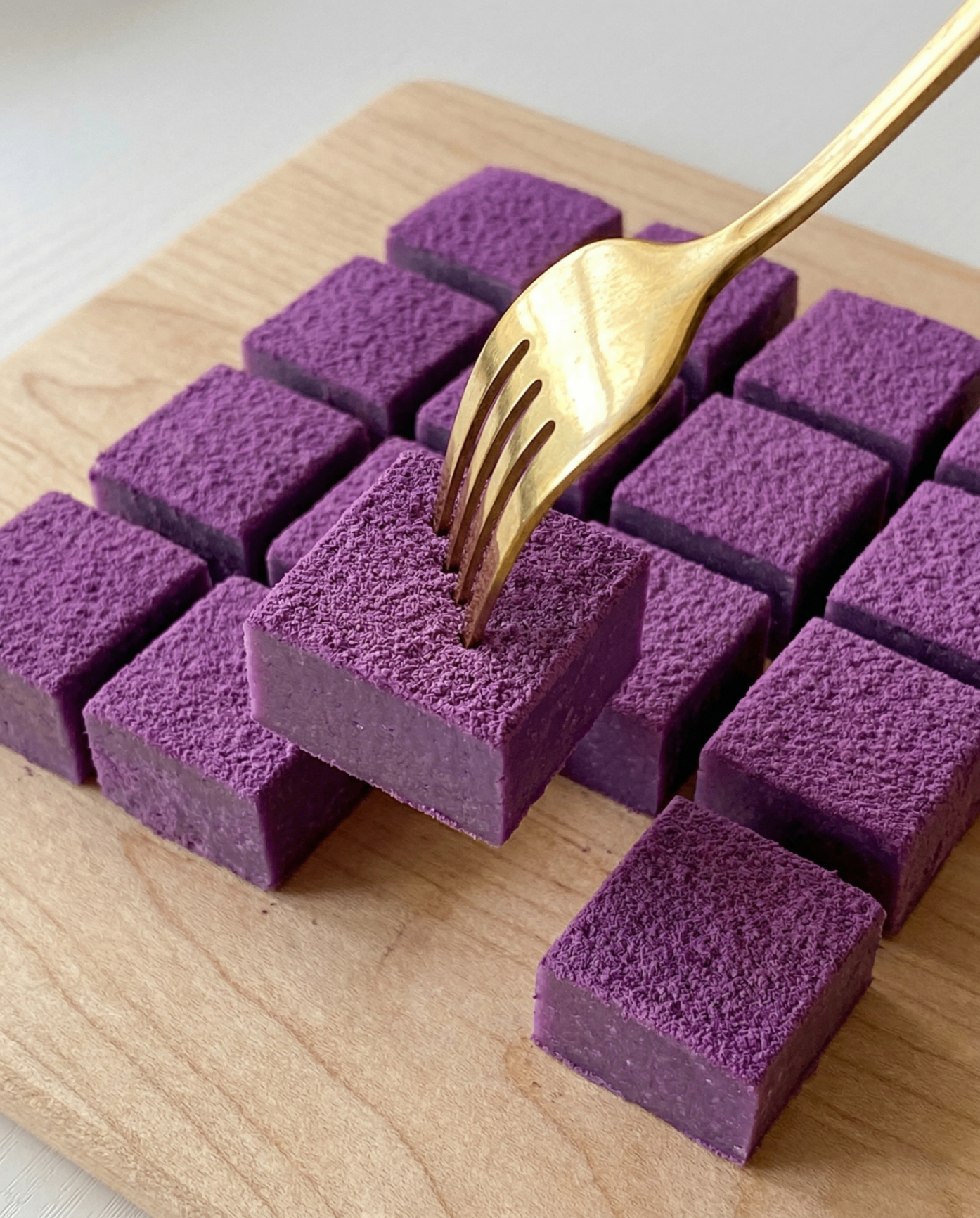 Ube White Chocolate Fudgy Bites