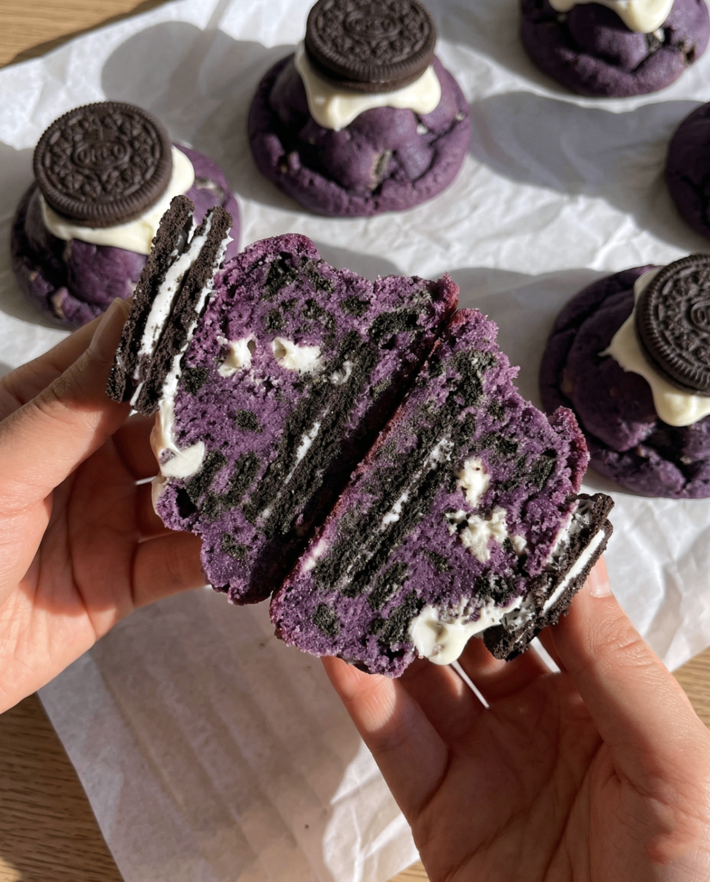 Ube Oreo Cookies: New York Style
